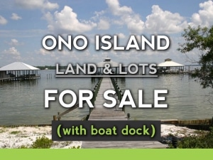 Ono Island Real Estate - Lots with boat dock
