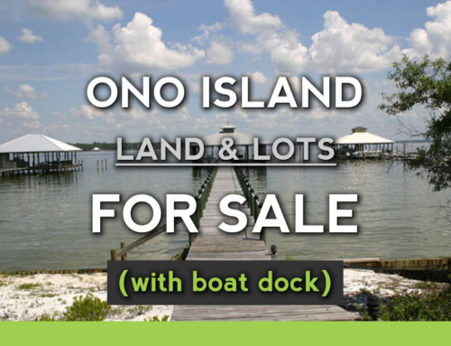 Ono Island Lots for Sale with a boat dock