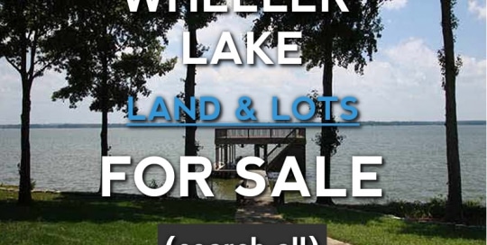 Wheeler Lake waterfront land and lots