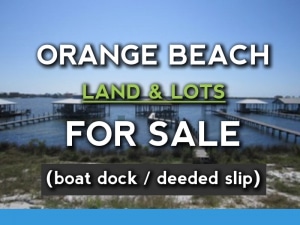 Orange Beach Land for Sale with boat dock